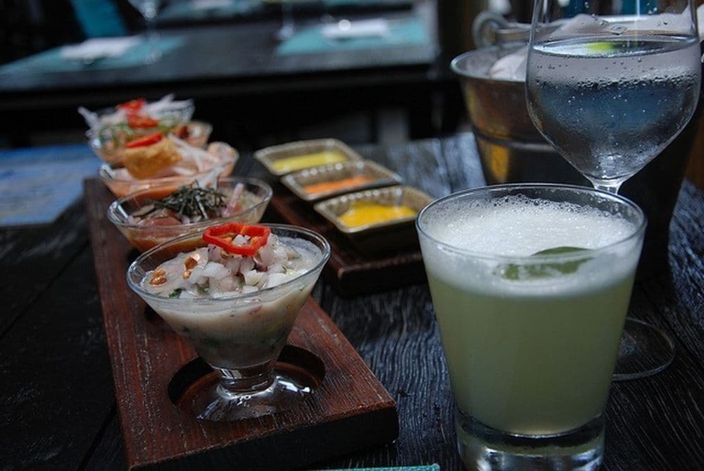 ceviche et pisco sour