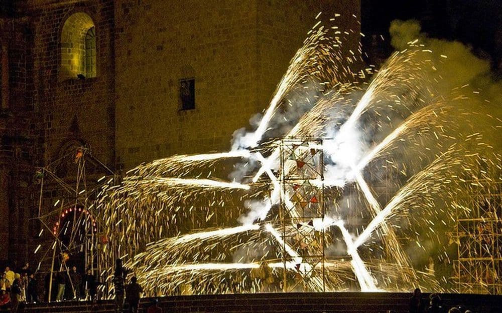 feu d'artifice à Cusco