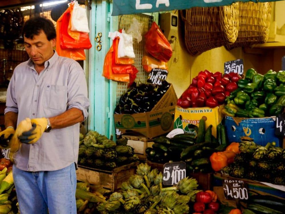 Un marché à Santiago du Chili