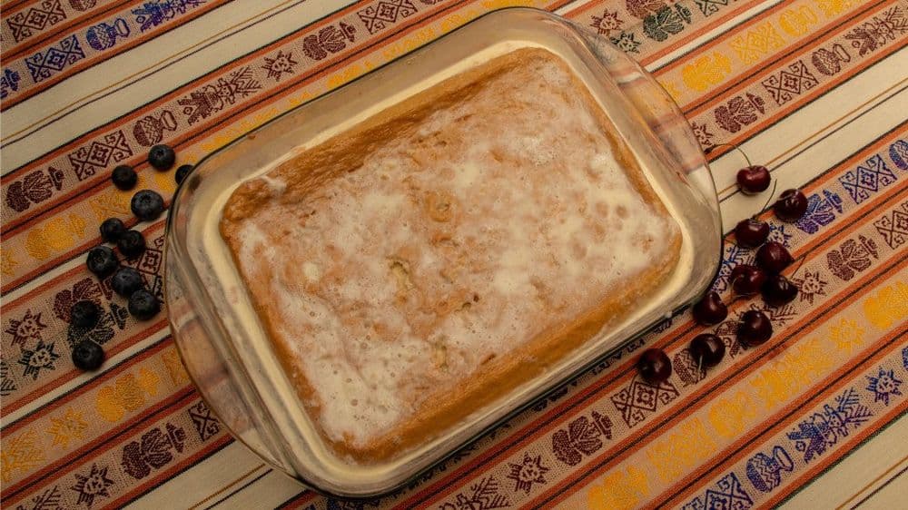 Gâteau issu de la recette Torta Tres Leches