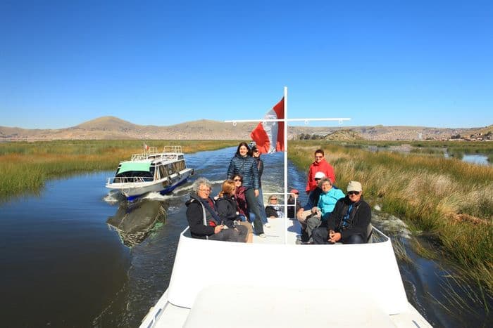 En bateau sur le grand lac.