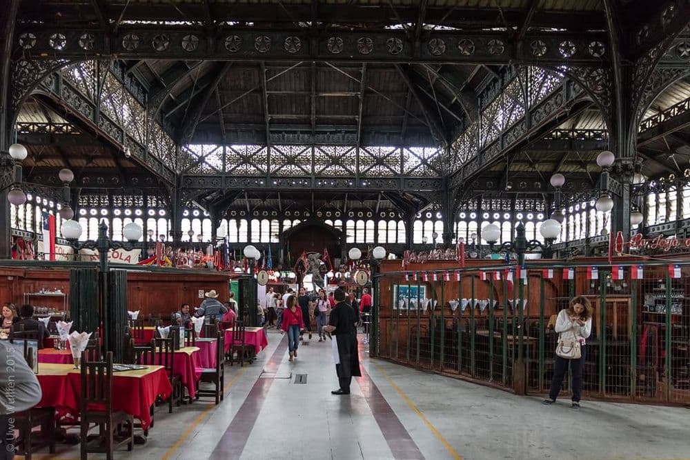 Sites touristiques de Santiago du Chili : Mercado Central. Source : Flickr.