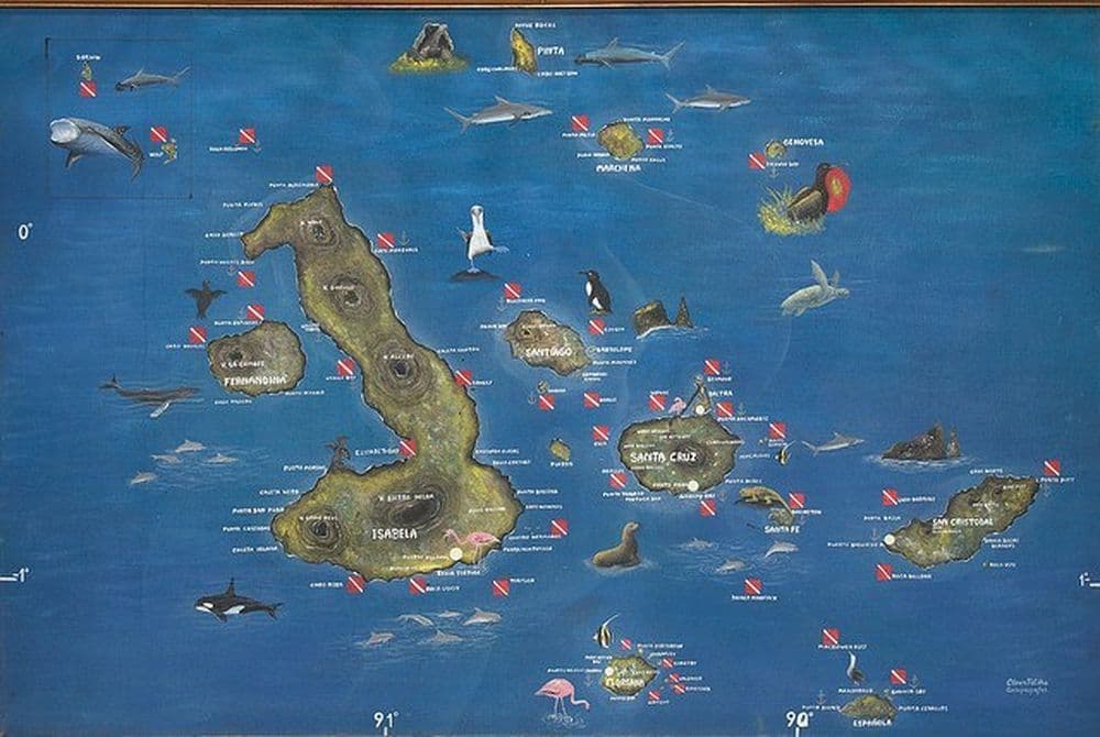 Carte Archipel Galapagos Crédit photo à : A.Davey httpswww.flickr.comphotosadavey
