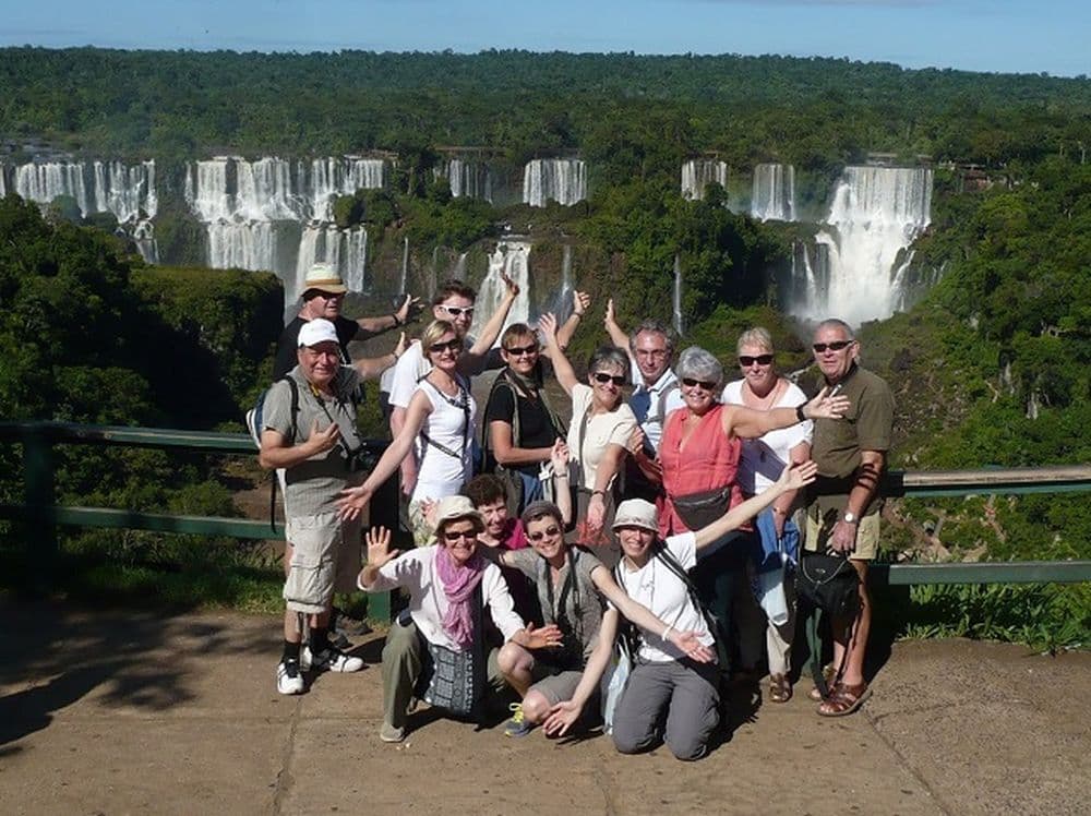 un bon moment aux chutes d'Iguazu