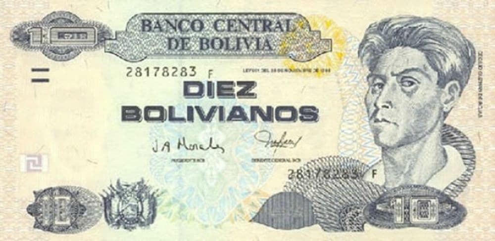 Billet de dix bolivianos