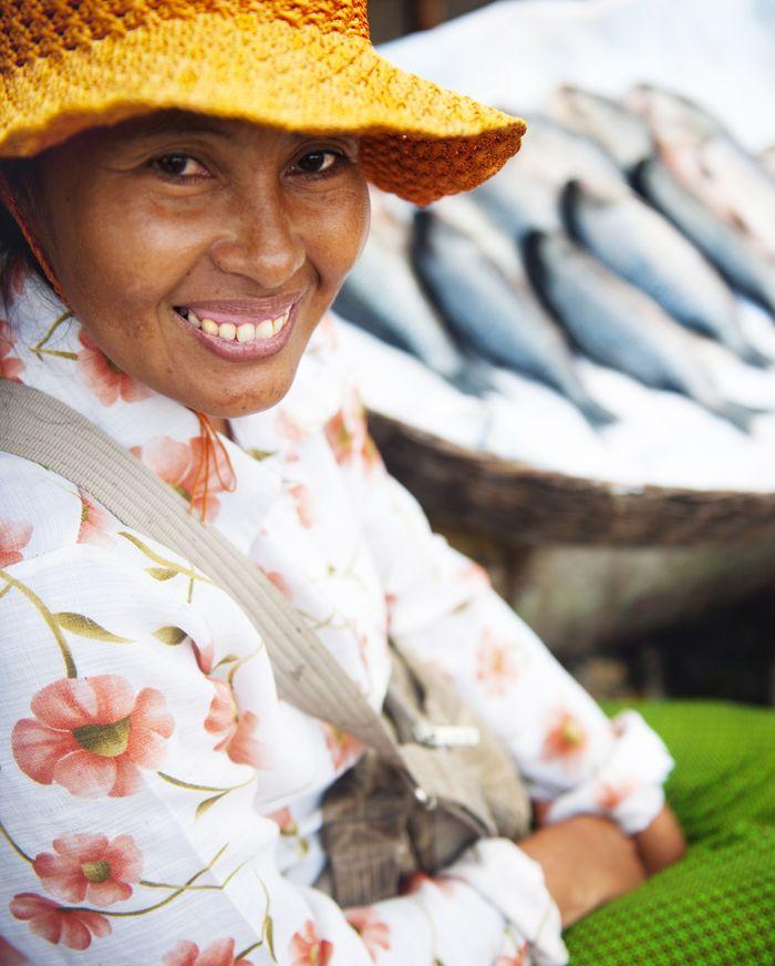 Peruvian woman smiling