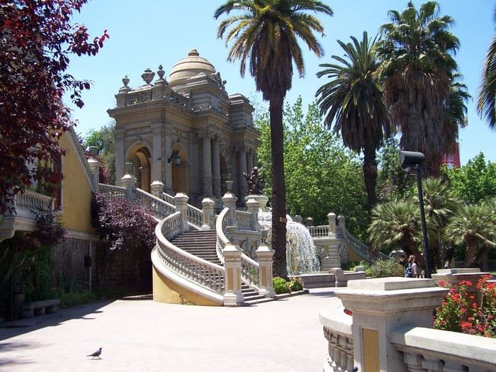 Santiago de Chile Sehenswürdigkeiten: Cerro Santa Lucia. Quelle: Wikimedia Commons.