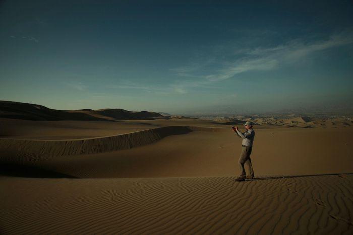 Jacques dans le désert d'Ica