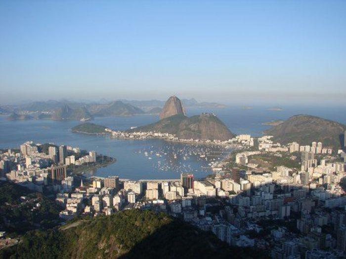 Blick vom Corcovado über Rio mit dem Zuckerhut