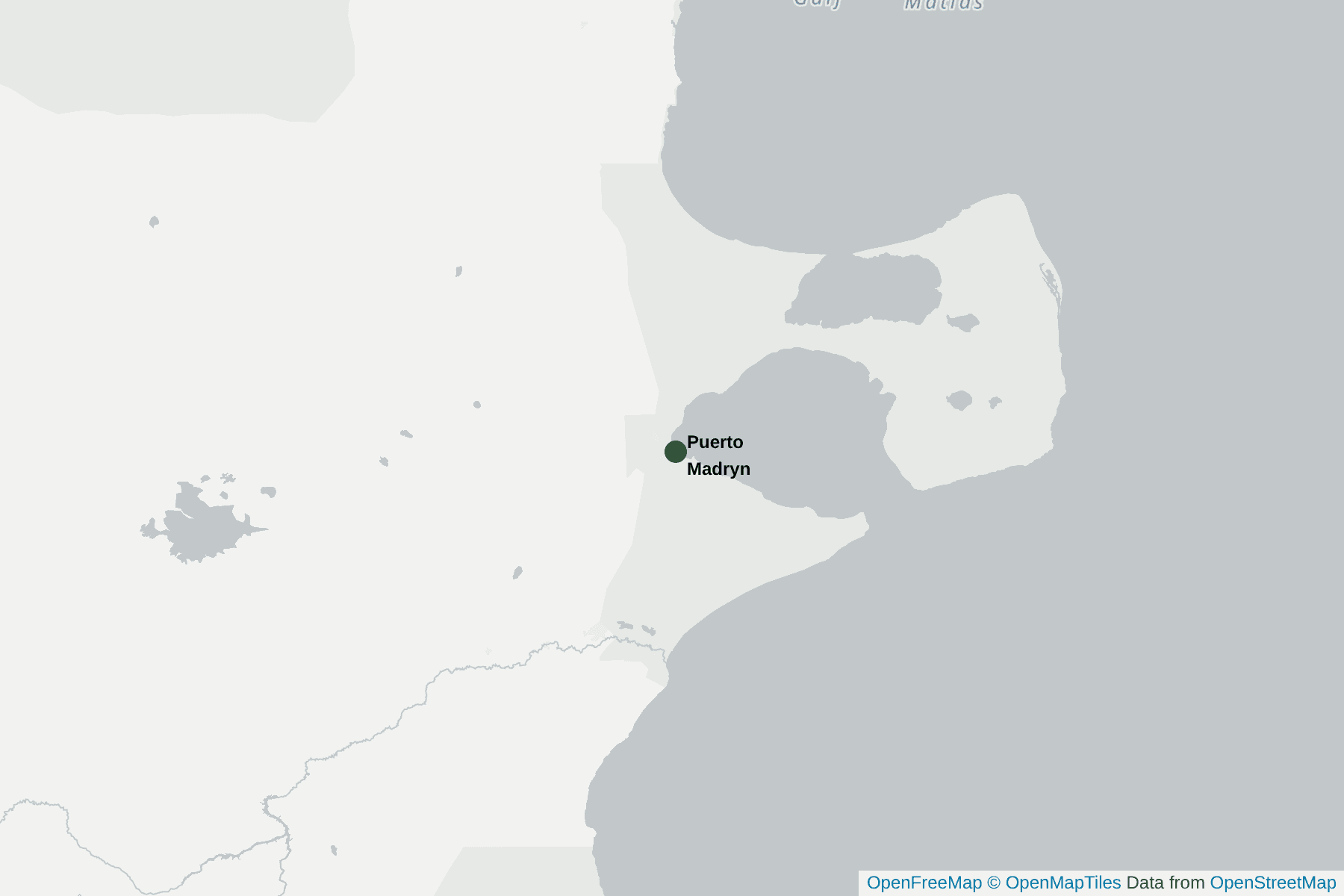 Carte de Puerto Madryn