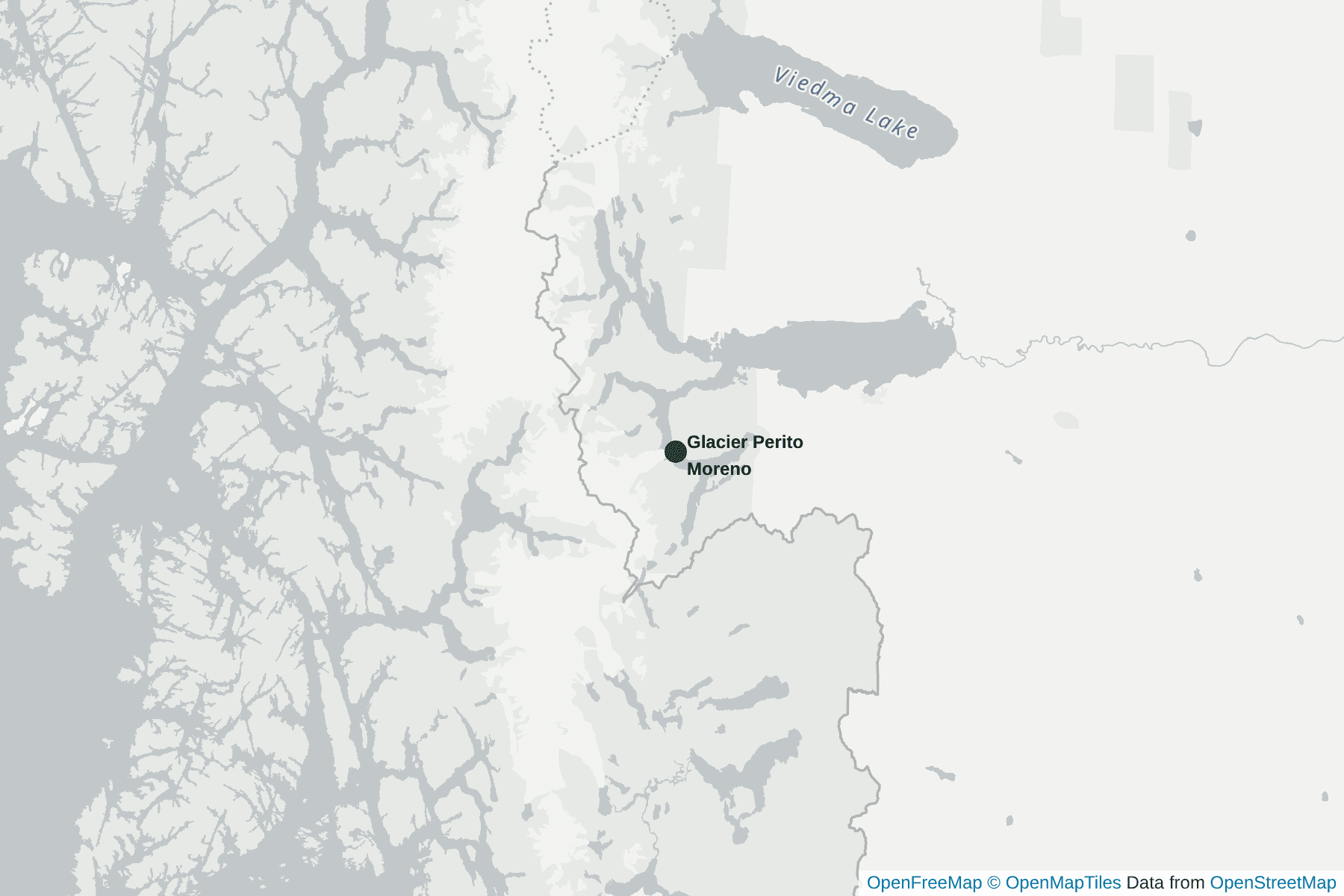 Carte de Glacier Perito Moreno
