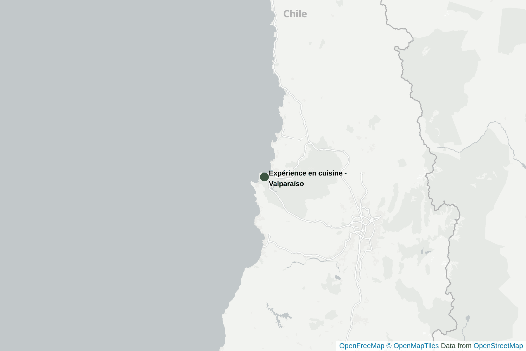 Carte de Expérience en cuisine - Valparaíso