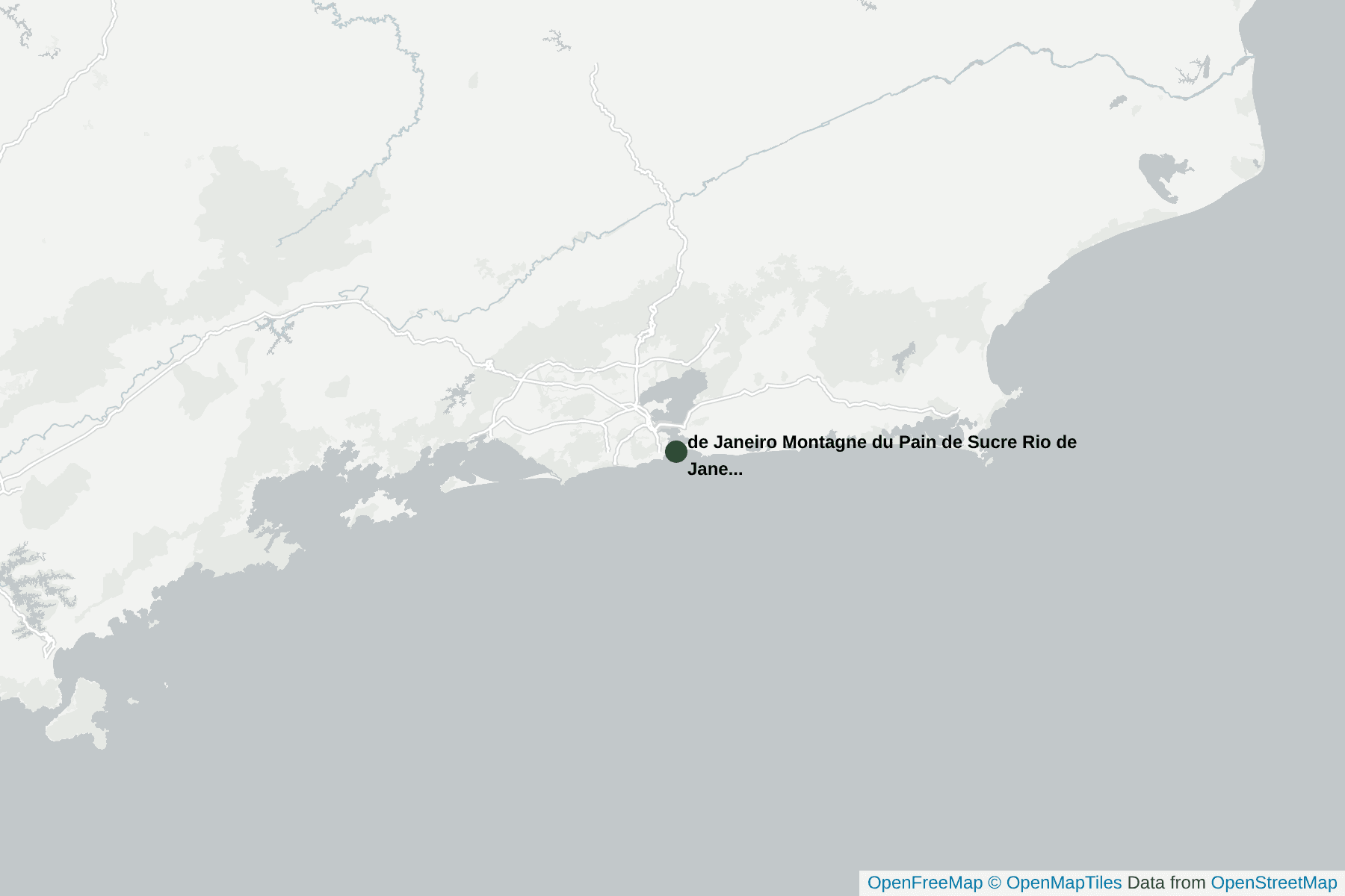 Carte de de Janeiro
Montagne du Pain de Sucre Rio de Janeiro