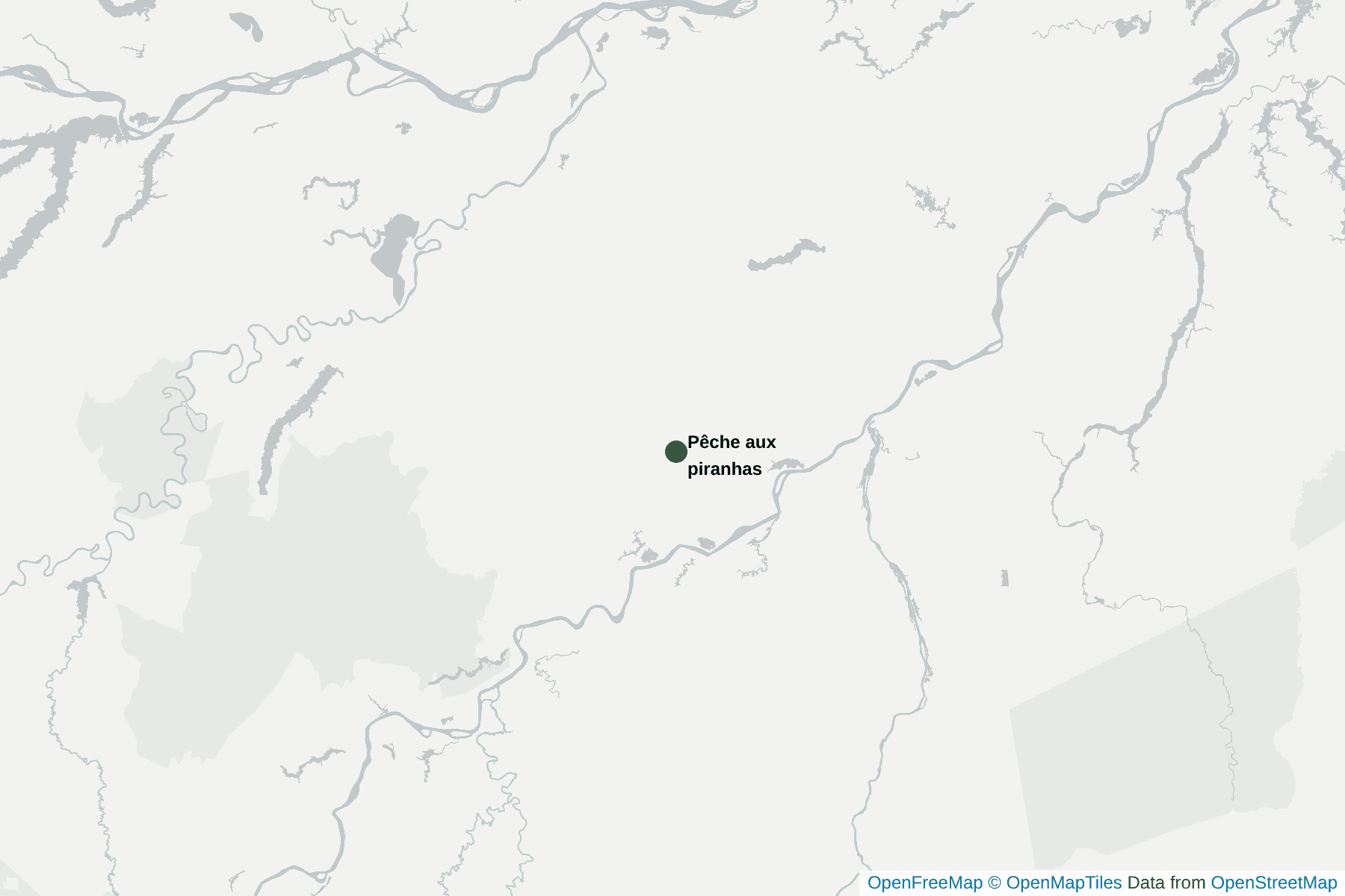 Carte de Pêche aux piranhas