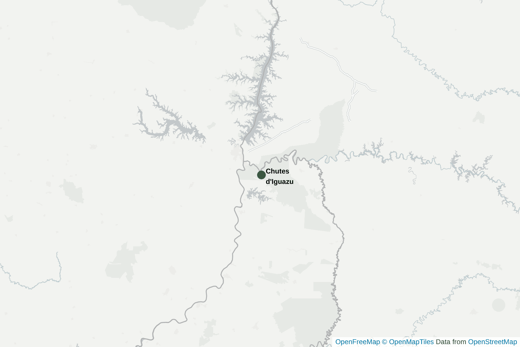 Carte de Chutes d'Iguazu