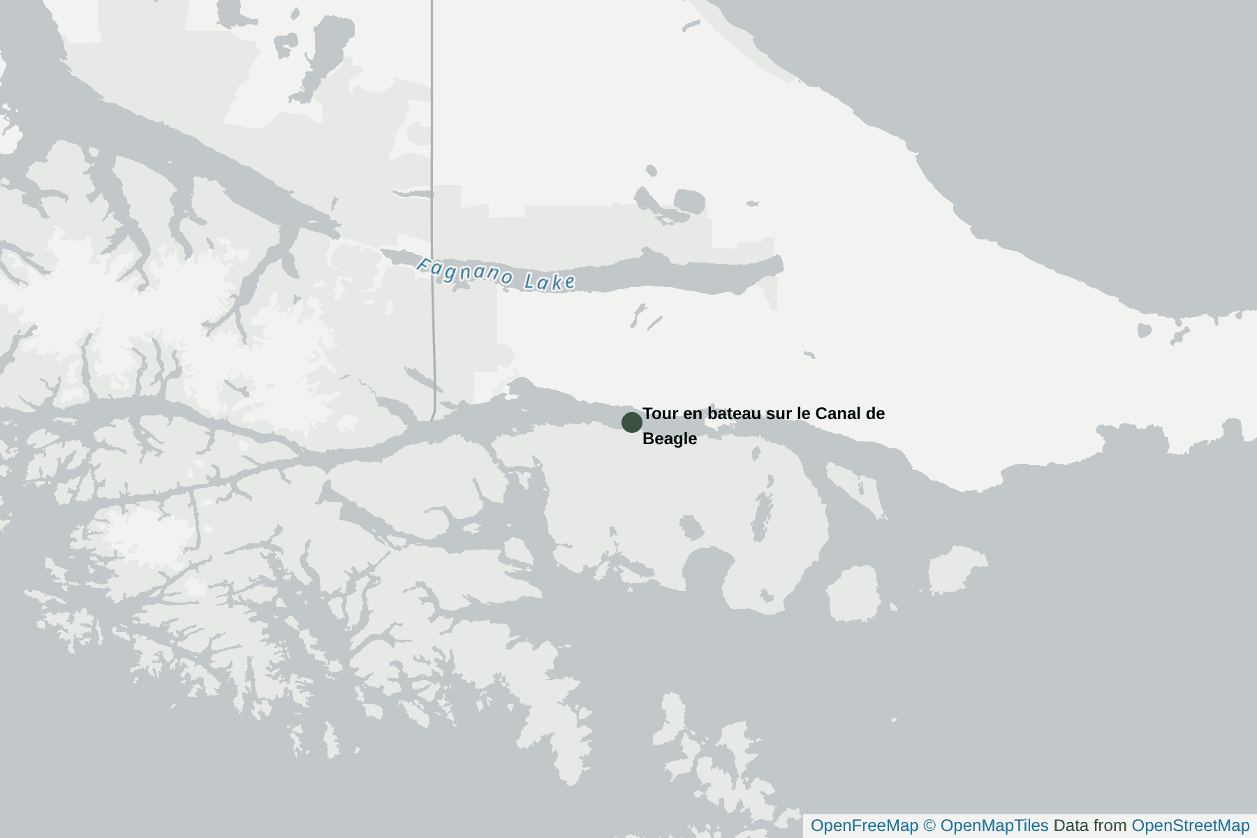 Carte de Excursion en bateau sur le canal Beagle